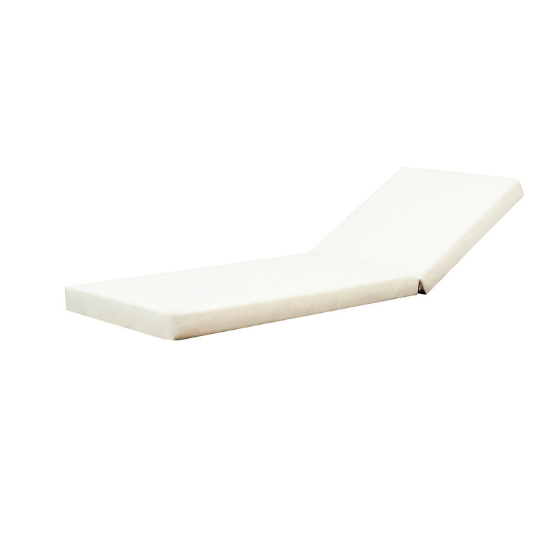 / Chaise Lounge Lumbar Resting Cushion - Water-, 27.75W X 77.22D 4.11H, Cream, Foam Filled Outdoor Shoulder