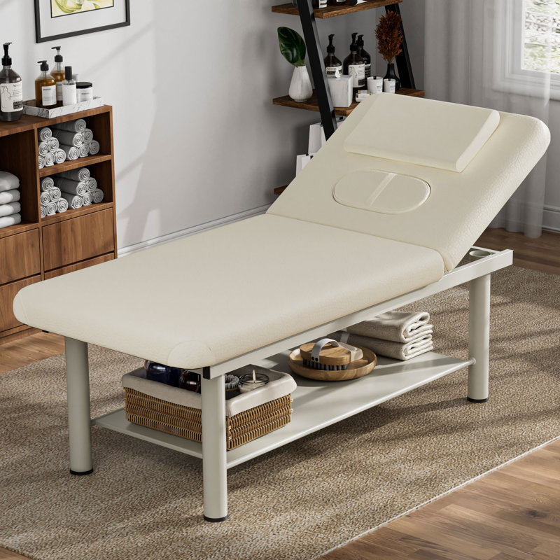 Husman 75" Professional Massage Table Adjustable Bed Physical Therapy Table Lash Bed with Metal Legs