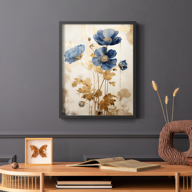 Série FLORAL LXVI - reproduction encadrée de qualité supérieure - prête à être accrochée - aucun clou requis