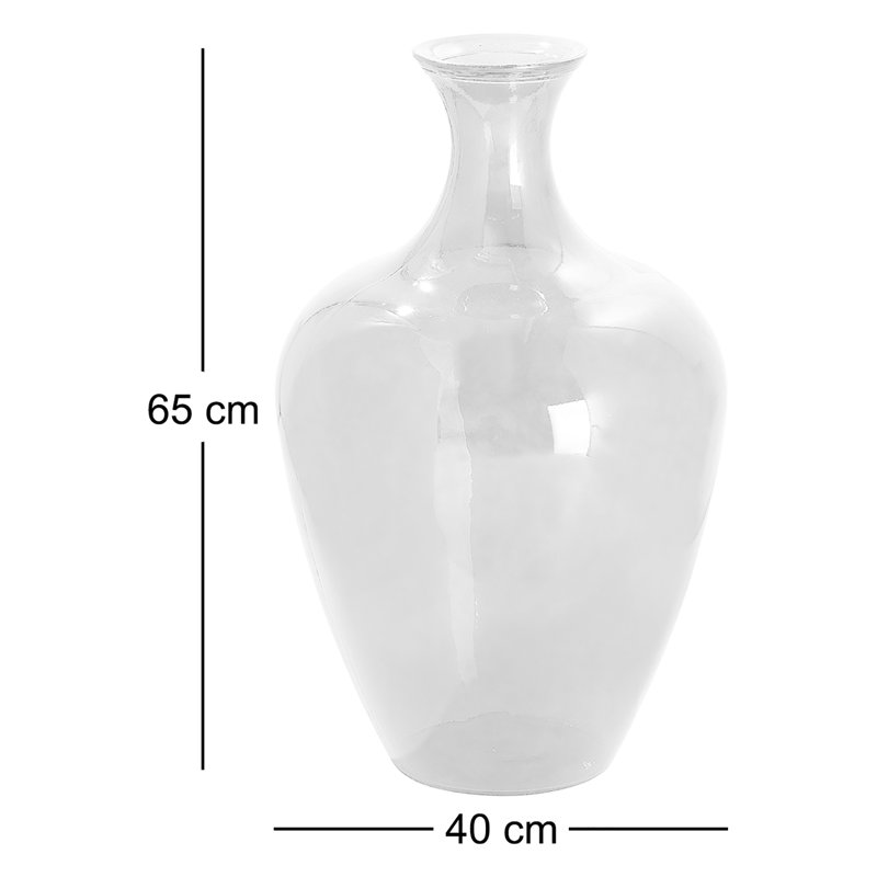 Seneca Glass Floor Vase, Green
