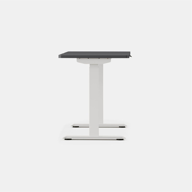 Duo Standing Desk, Charcoal, 47.3" H x 48" W x 24" D, White