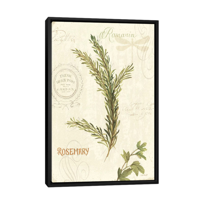 «Aromatique II», impression sur toile tendue, H 26 po x l 18 po x P 1,5 po, Toile avec cadre noir, Pas de tapis