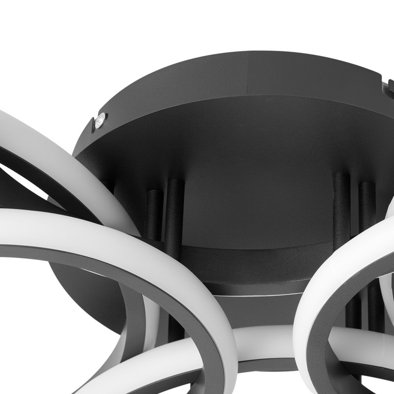 Luminaire encastré 6 lumières Bjorkland, Noir