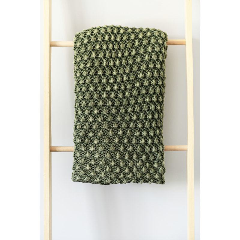 Jeté en coton Cortinas, Olive