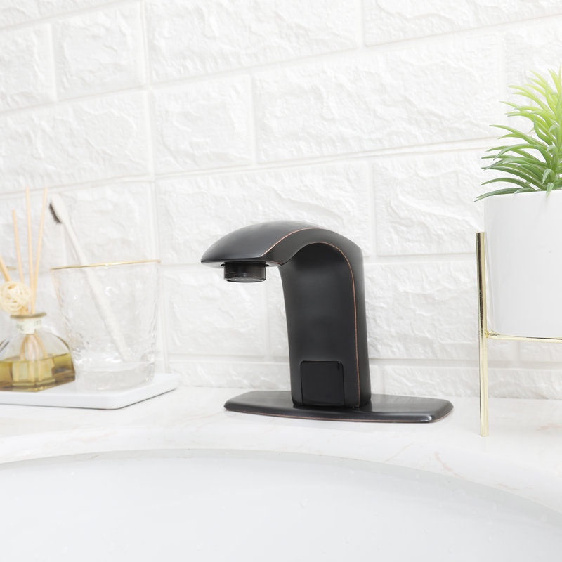 Single-Hole Bathroom Faucet, Silver, Yes