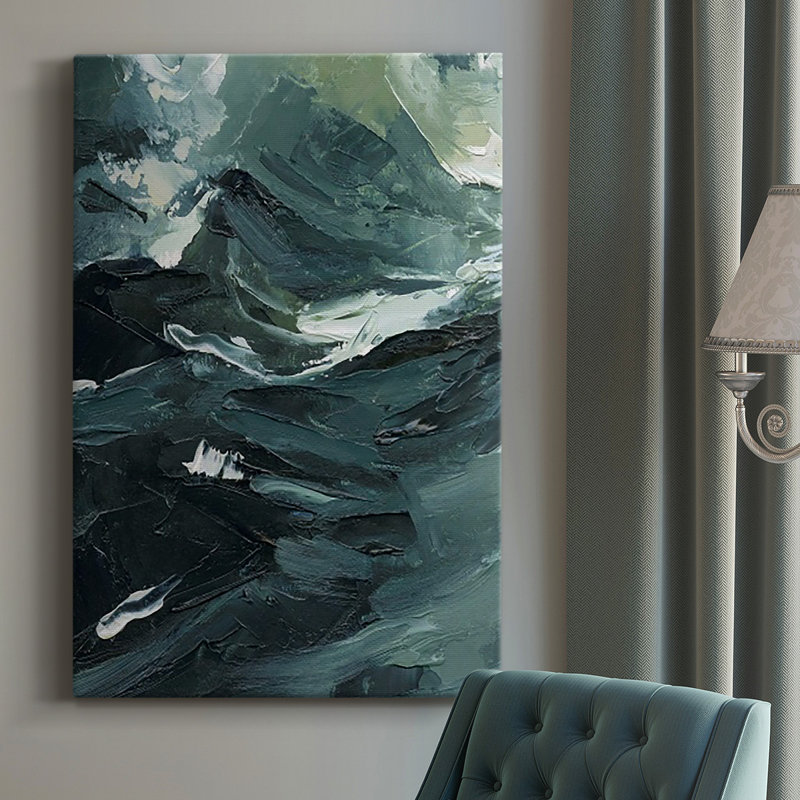 Perdus dans la mer I sur toile, H 18 po x l 12 po x P 1 po
