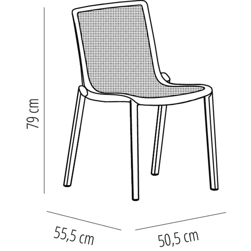 Beekat Outdoor Stacking Dining Side Chair, White