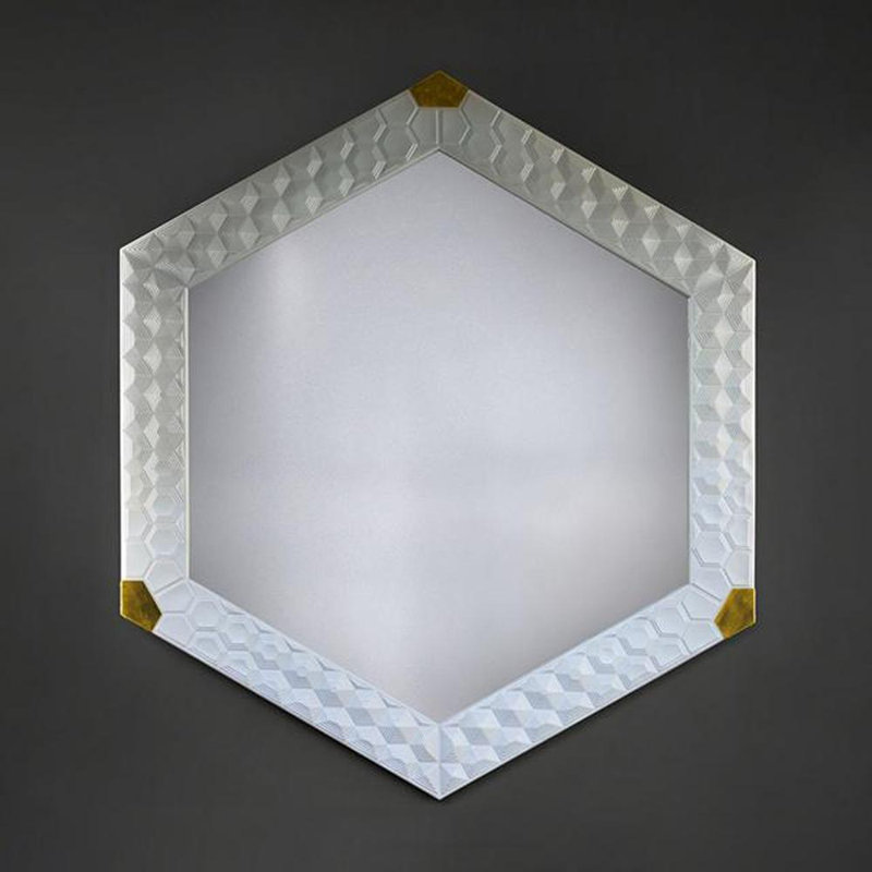 Turtle Mirror - Brass - Pearl