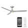 54" Blitzen 3 - Blade Smart Ceiling Fan With Remote Control Included, Works With Google Assistant, Amazon Alexa, iOS And Android APP