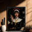 Reproduction d'art encadré noir rétro-1568339674
