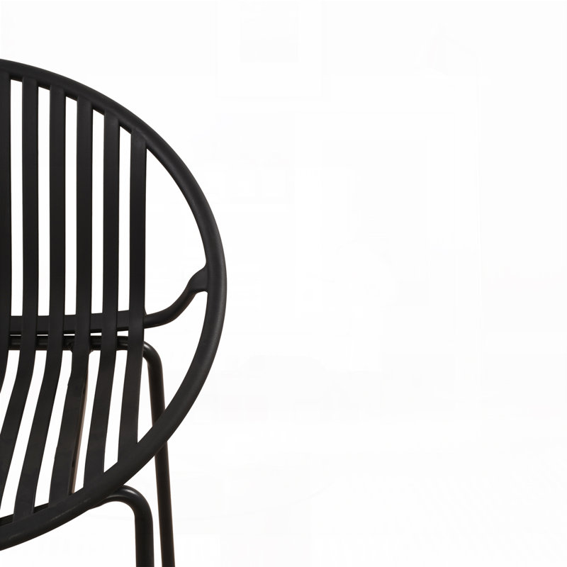 Outdoor Patio Chair,Dining Chairs Stackable Chairs, Black