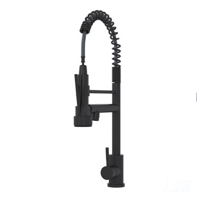 Bothwa Home CUPC Certified 19" Single Handle Kitchen Faucet (Matt Black Finish)