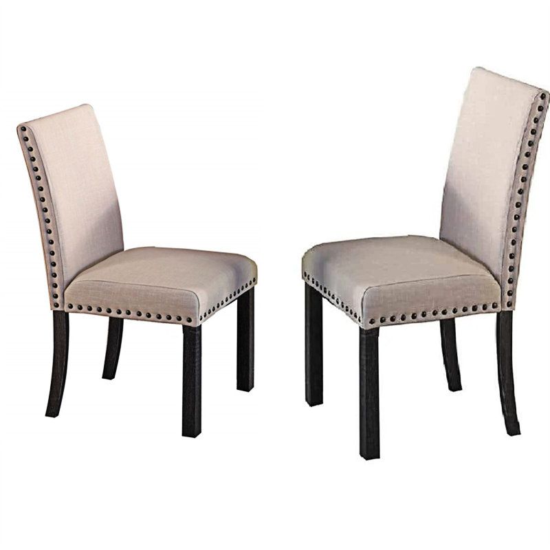 Chaise d'appoint rembourrée (ensemble de 2)