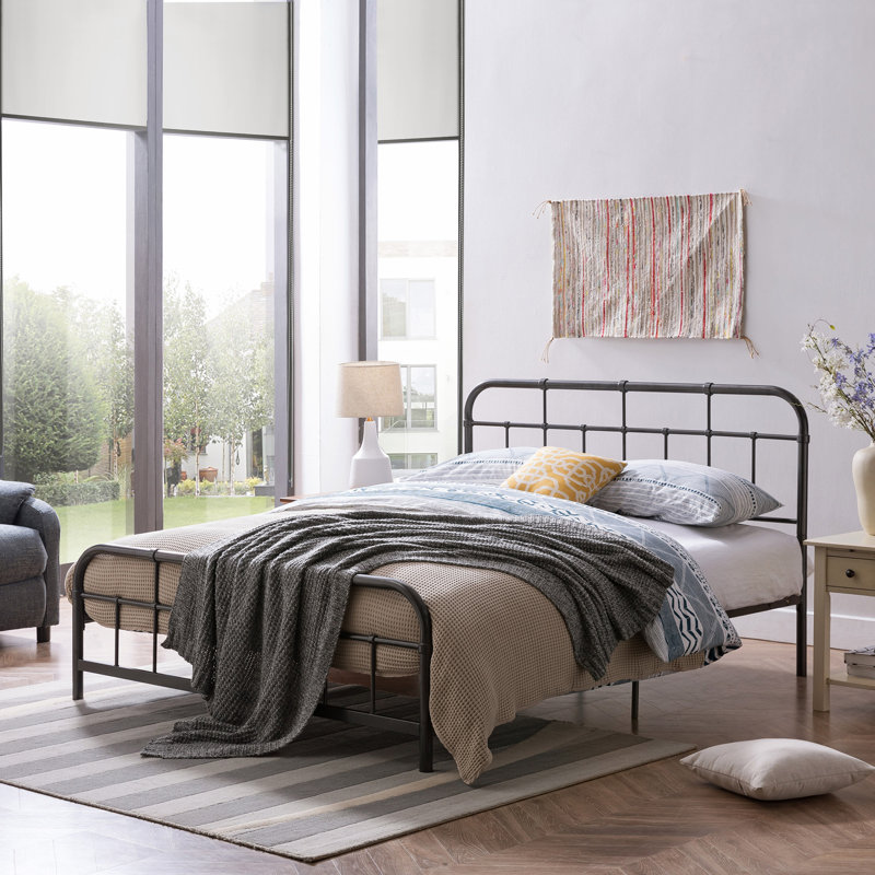 Grand lit en métal, Queen, Copper