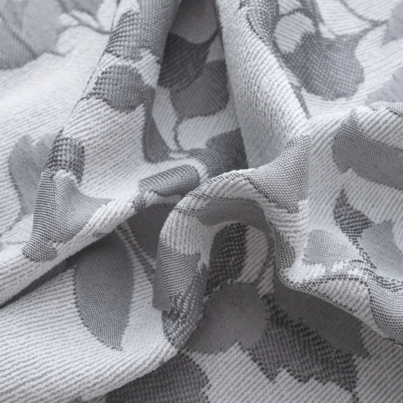 Paire de rideaux en jacquard tissé Brent, Argent argent
