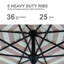 Parasol de marché à inclinaison automatique 108 po Rumia-1796395604