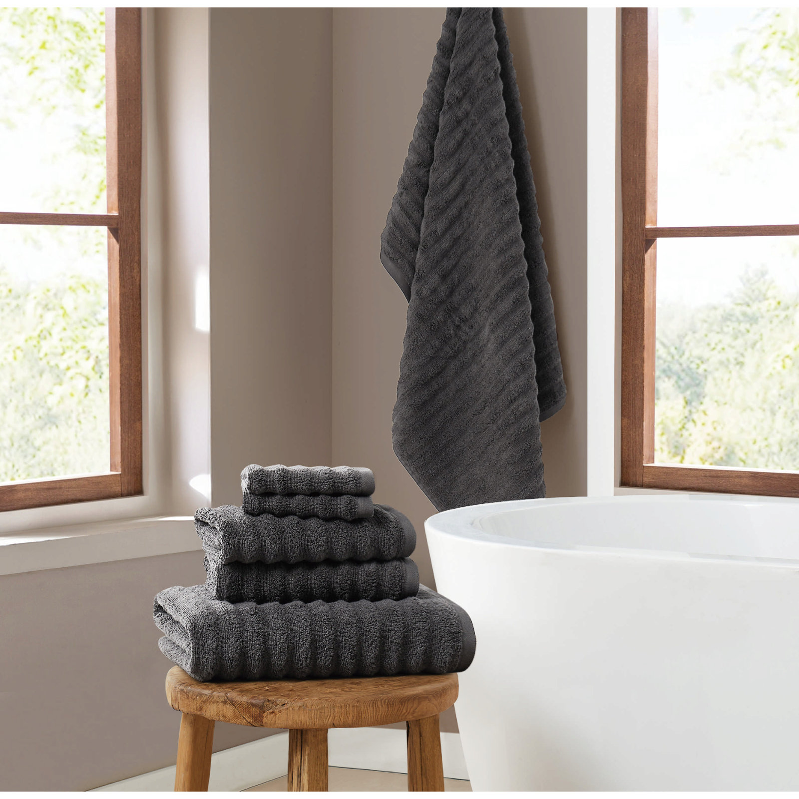 Camren 6-Piece Towel Set, Gray