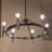 Boissonneault 6 - Light Wagon Wheel Chandelier
