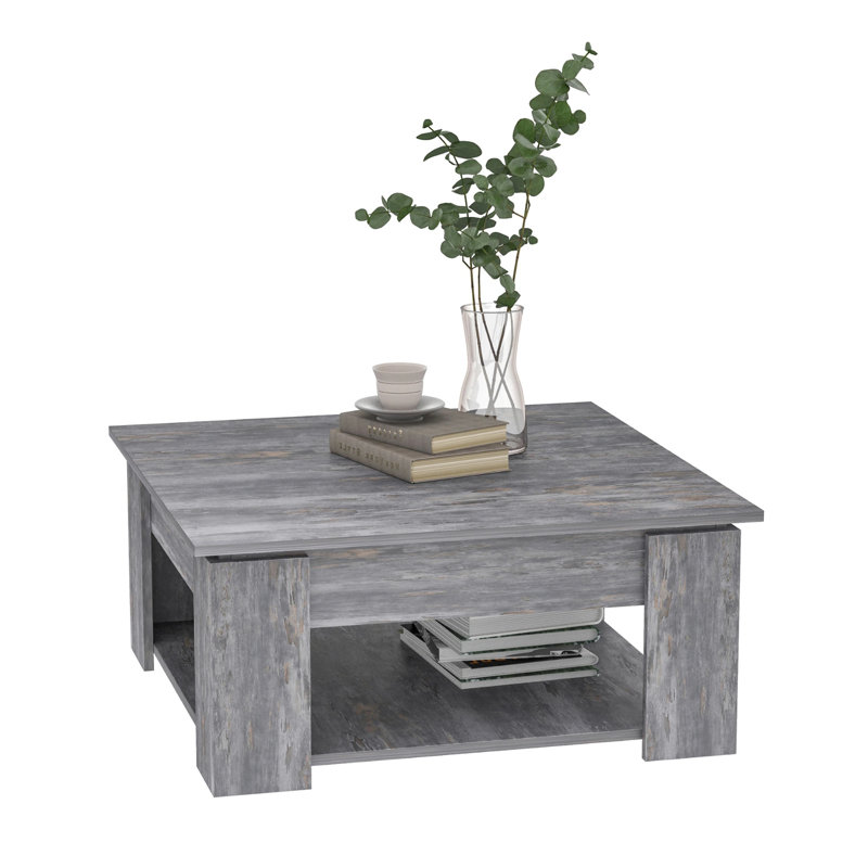 Andhy 2 Tier Wooden Square Center Coffee Table