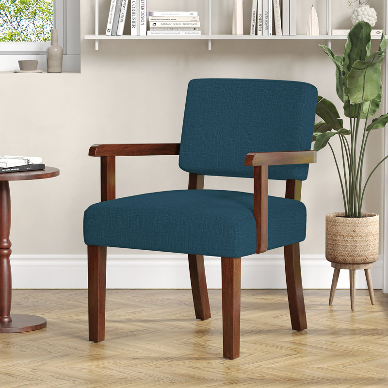 Fauteuil d'appoint Naethan, Lin bleu clair