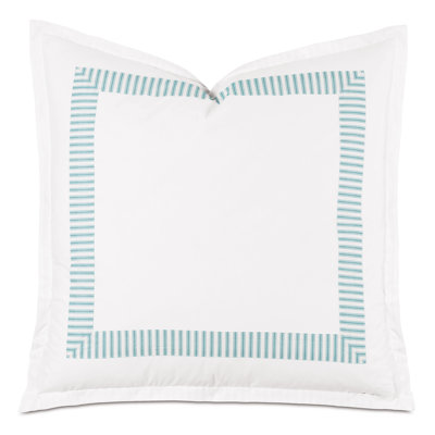 Taie décorative rayée en coton Blass Ticking par Alexa Hampton