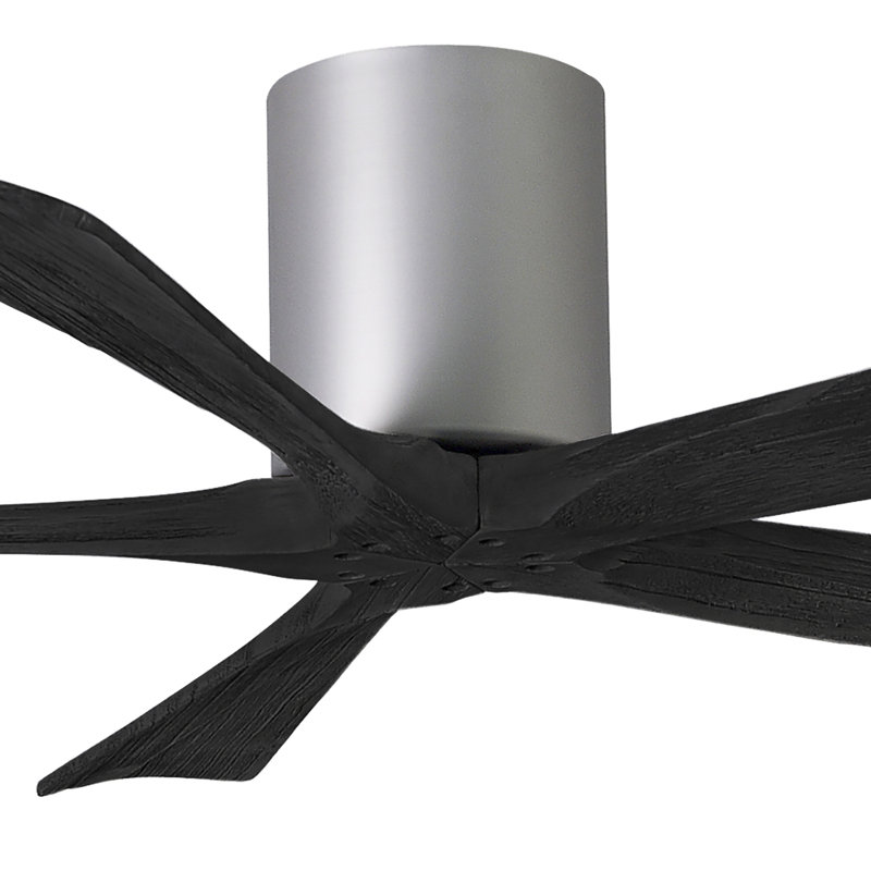 Ventilateur à pales encastré 5 pales Irene, 52", Nickel brossé, Noir mat