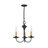 Analycia 3 - Light Steel Dimmable Chandelier