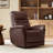 Martina Genuine Leather Swivel Gliding Power Recliner-112574272