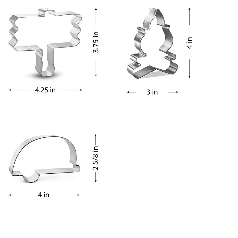 CookieCutter.com 3 -Piece Non-Stick Cookie Cutter