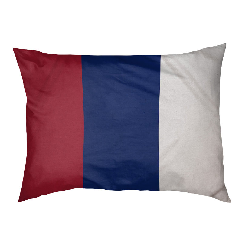 Coussin d'intérieur New York, Petit (l 28 po x P 18 po x H 6 po), Blanc / Rouge / Bleu