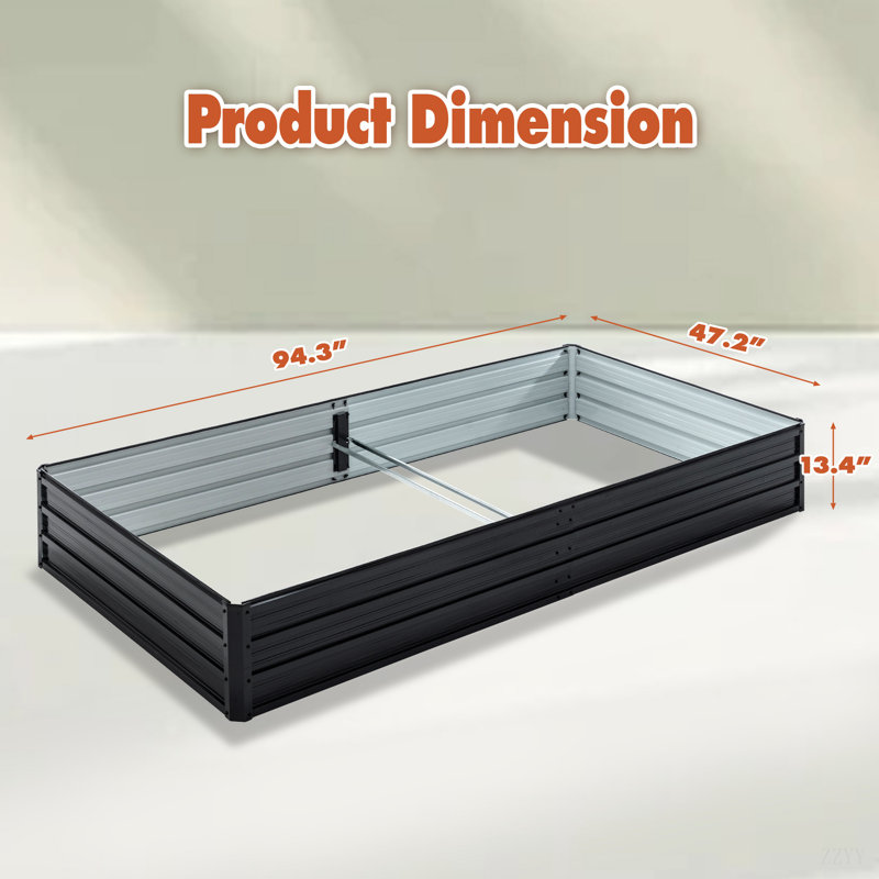 Metal Raised Garden Bed Outdoor Reinforced Galvanized Rustproof Colored Steel Planter Boxes For Vegetables, Raised Beds For Growing Flowers Herbs Succulents