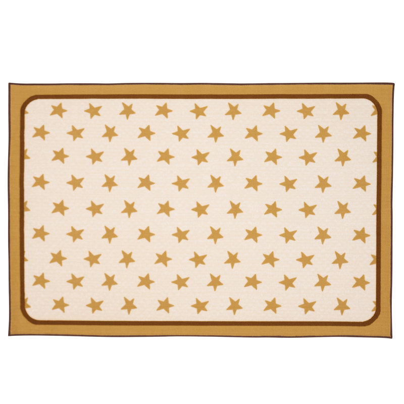 Super Stars Rectangle Washable Tufted Nylon Rug, Rectangle 3' x 4'6"