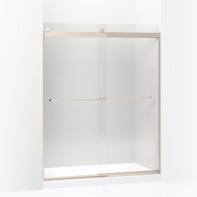 Levity 59.63'' x 74'' Double Sliding Shower Door with CleanCoat Technology