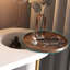 Ensemble de coiffeuse avec miroir, ensemble de table de maquillage avec miroir lumineux à DEL-118005039