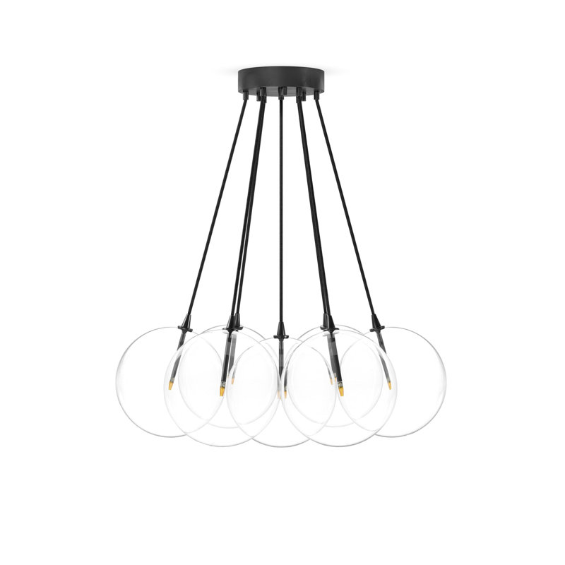 Cloud 7 - Light Chandelier, Black Gunmetal