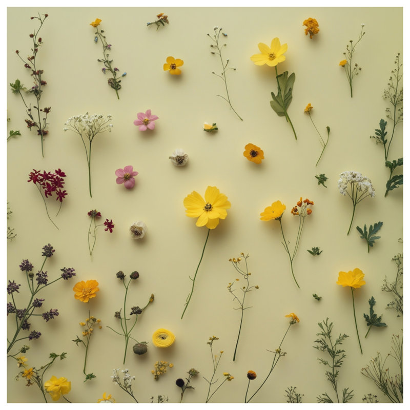 Assorted Wildflowers Bedding Wildflowers Bedspread Floral, Double