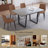 Malaia 5-piece rectangular dining table set with 4 matching chairs for dining room, kitchen and rooms-374024546