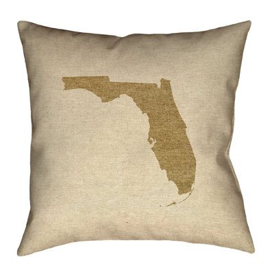 Coussin décoratif en faux suède Katelyn Smith Florida