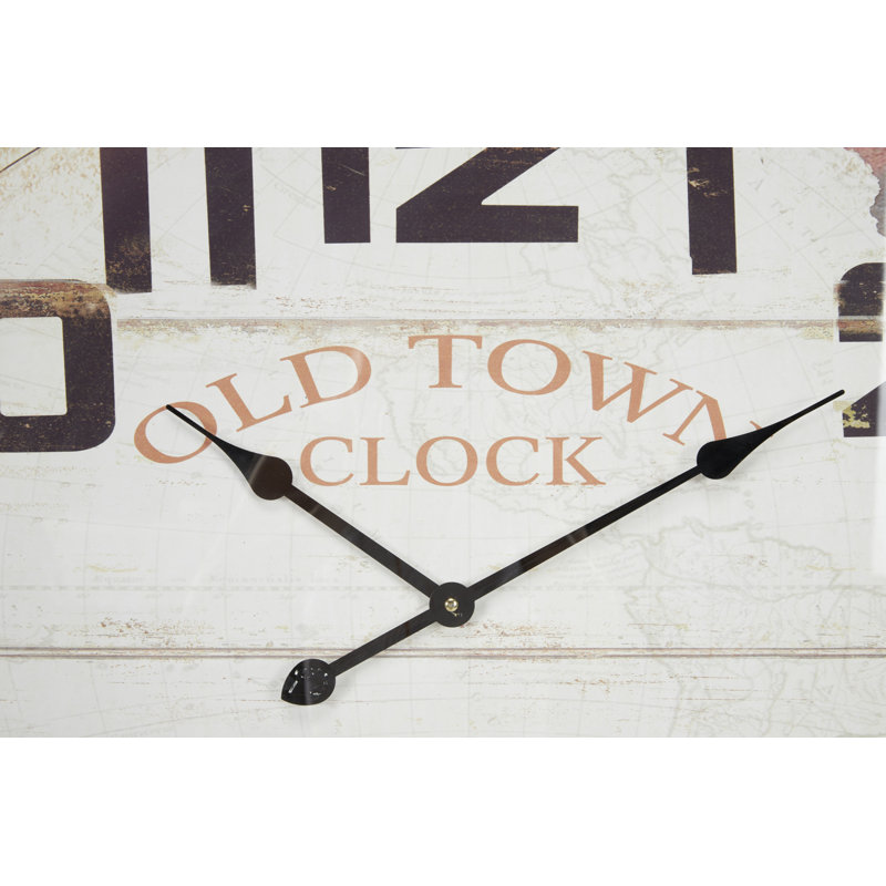 Metal Wall Clock, White