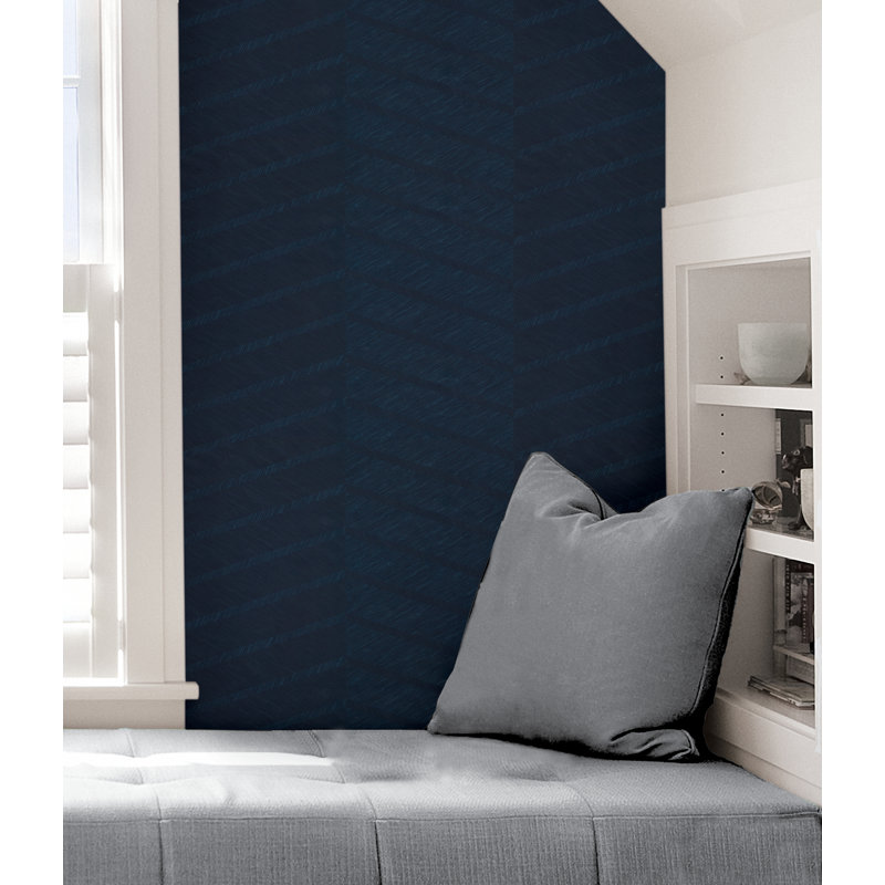 Wayward Peel & Stick Chevron Roll, Blue