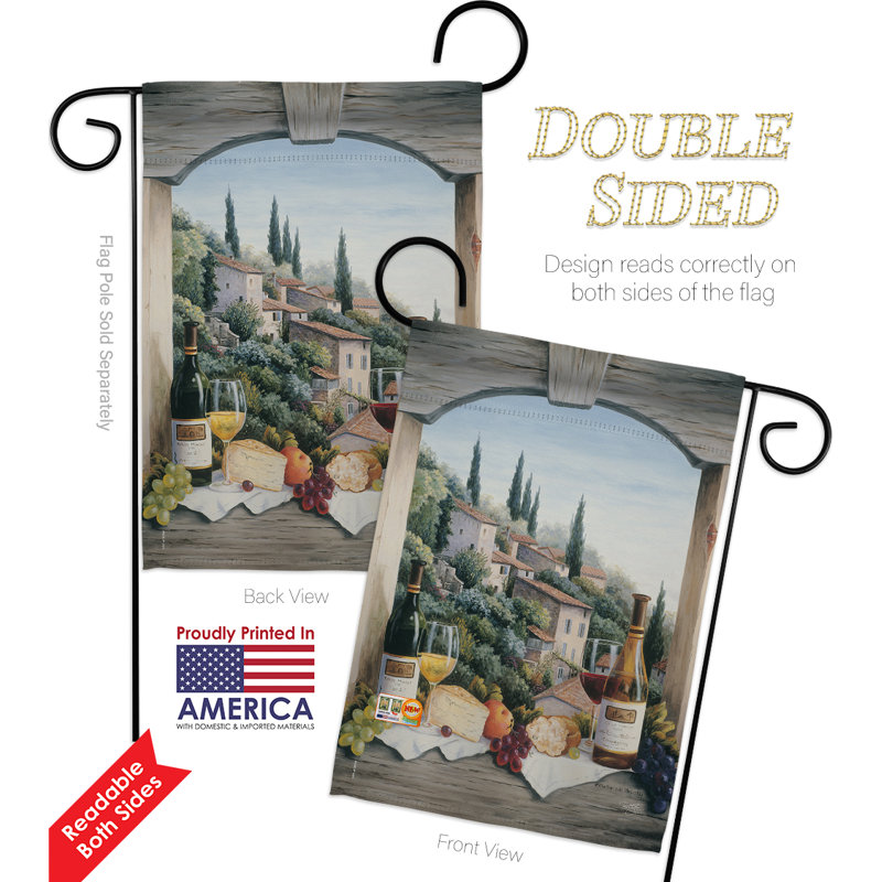 Double Sided 18.5 in. H x 13 in. W Polyester Flag set