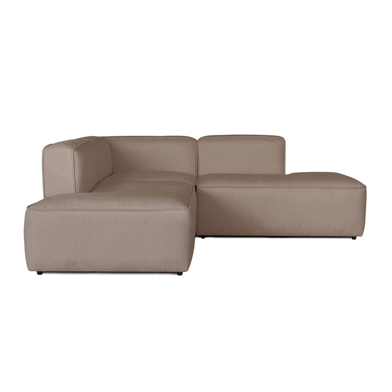 Canapé d’angle, H 27,2 po x l 82,7 po x P 35,4 po, Mélange de polyester beige