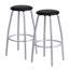 Danit 3 - Piece Bar Height Table Set with Backless Vinyl Upholstered Padded Stools