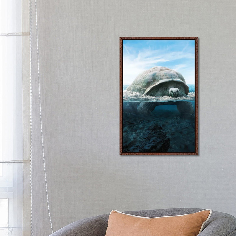 Mega Turtle by Ruvim Noga - Gallery-Wrapped Canvas Giclée on Canvas, 66.04 cm H x 45.72 cm W, Classic Wood Framed