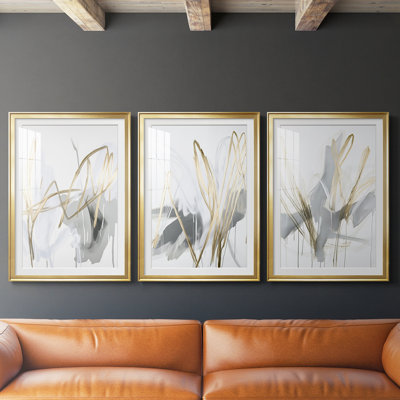 ABSTRACT Series DCCLVIII  -Custom Framed  Premium Print W Matt - 3 Pieces