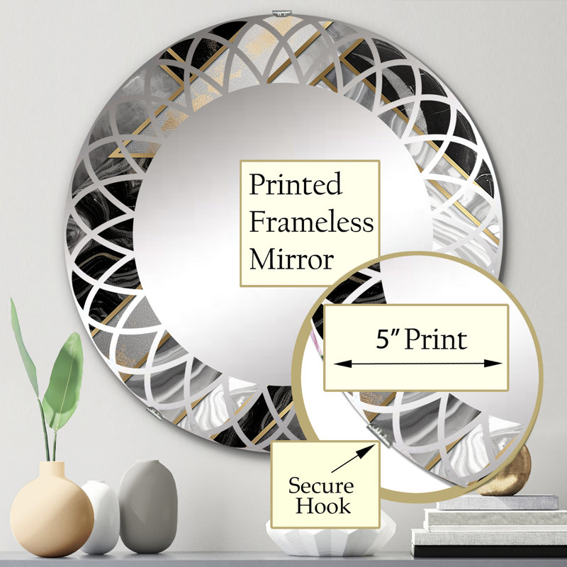 Miroir mural sans cadre Millwall, 24 po x 24 po