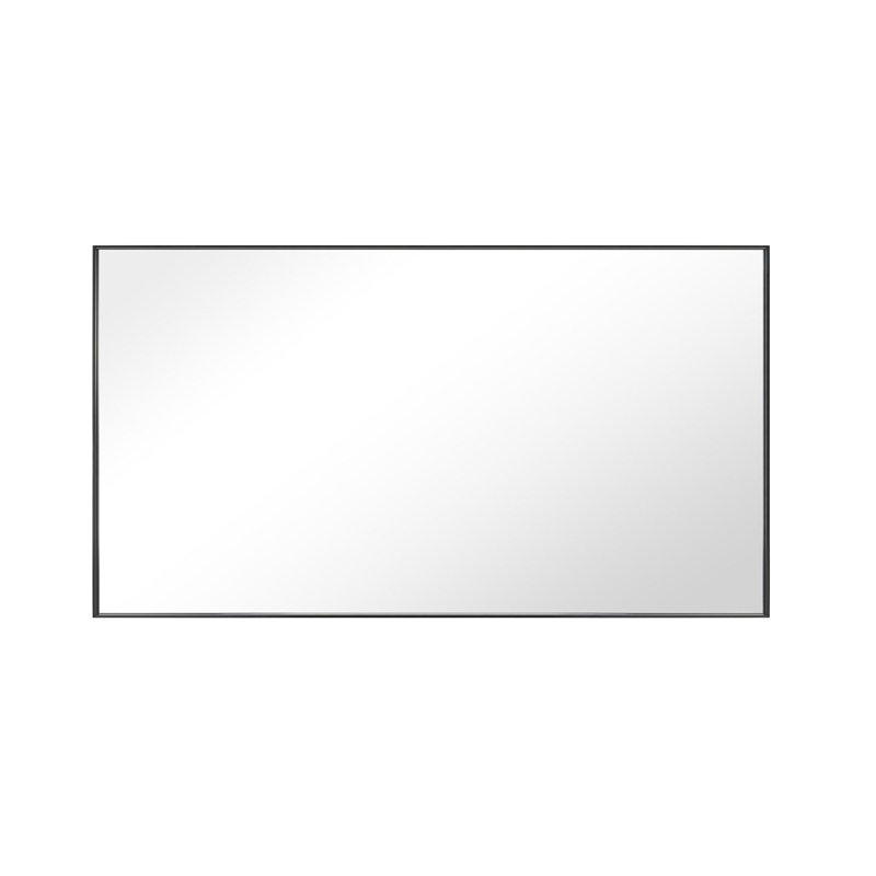 Modern & Contemporary Rectangle Bathroom Vanity Mirror Metal Framed Wall Mirror, Black, 30" x 55"
