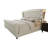Dulane Queen Bed Frame, Chenille Upholstered Sleigh Bed with Scroll Wingback, Cream-1523276751-1523276749