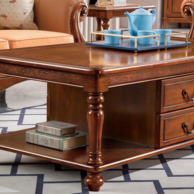 Table basse de style américain, Brun