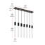 Suspension Weston à 7 lumières noire-353058723